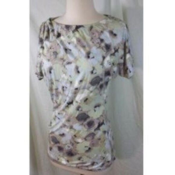 ANTHROPOLOGIE - Deletta Watercolor Ruched Asymmetrical Top XS - Picture 5 of 9